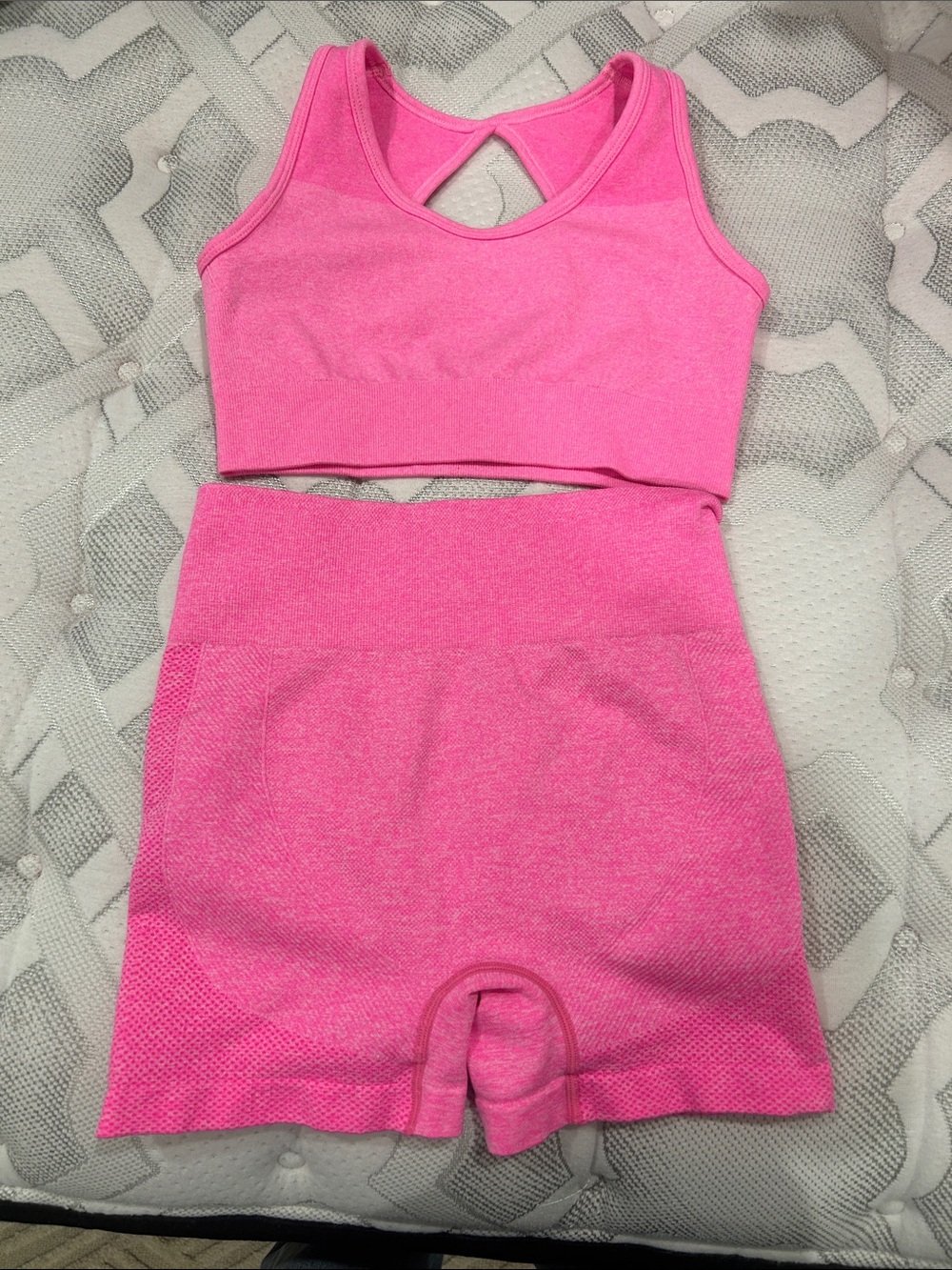 Womens Pink Active Two-Piece Set